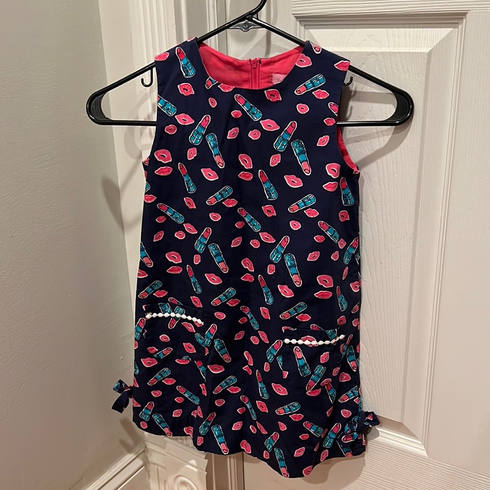 Lipstick print Lilly Pulitzer shift dress.